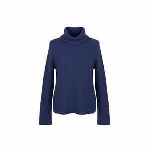 Vintage H By Halston  100% EF Merino Wool Cowl Neck Navy Sweater Women's Size M